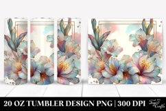 Shiny Retro Gladiolus Art | 20 oz Tumbler Product Image 1