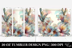 Shiny Retro Gladiolus Art | 20 oz Tumbler Product Image 1