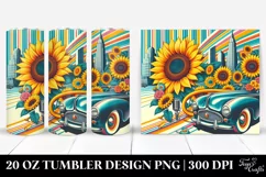 Retro Sunflower Vibes | 20 oz Tumbler Product Image 1