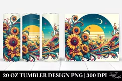 Retro Sunflower Vibes | 20 oz Tumbler Product Image 1