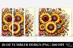 Retro Sunflower Vibes | 20 oz Tumbler Product Image 1