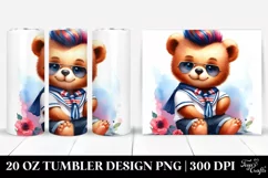 Vibrant Baby Bear Sitting 20 Oz Tumbler Product Image 1
