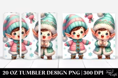 Cute Pastel Elf Clipart, Transparent 20 Oz Tumbler Product Image 1