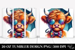 Highland Cow with Umbrella | 20 oz Tumbler Product Image 1