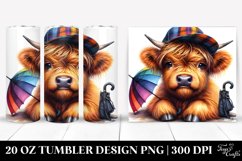 Cute Baby Highland Cow | 20 oz Tumbler Product Image 1