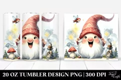 Whimsical Gnome Watercolor | 20 oz Tumbler Product Image 1