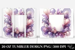 Abstract Pastel Glossy Violet 20 Oz Tumbler Product Image 1