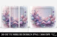 Abstract Pastel Glossy Violet 20 Oz Tumbler Product Image 1