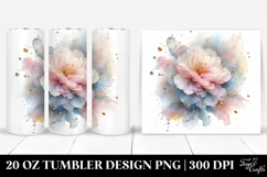 Abstract Pastel Shiny Carnation 20 Oz Tumbler Product Image 1