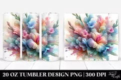 Abstract Pastel Shiny Gladiolus 20 Oz Tumbler Product Image 1