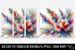 Abstract Pastel Shiny Gladiolus 20 Oz Tumbler Product Image 1