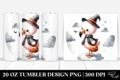 Simple Baby Flamingo Halloween PNG Product Image 1