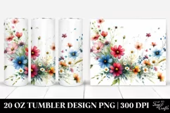 Colorfull Wild Flowers | 20 oz Tumbler Product Image 1
