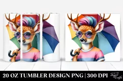 Baby Deer Poser Art | 20 oz Tumbler Product Image 1