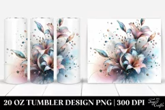 Abstract Pastel Shiny Lobelia 20 Oz Tumbler Product Image 1