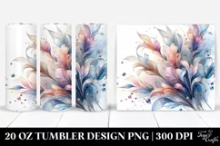 Abstract Pastel Shiny Lobelia 20 Oz Tumbler Product Image 1