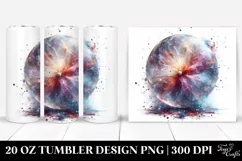 Detailed Shiny Cosmos Tumbler Design Product Image 1