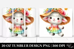 Cute Colorful Baby Lamb Clipart Product Image 1