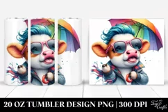 Playful Baby Cow Pose | 20 oz Tumbler Product Image 1