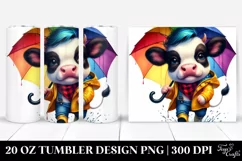 Excited Baby Cow Art | 20 oz Tumbler Product Image 1