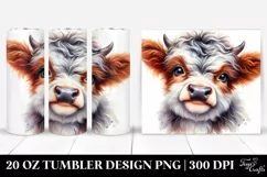 Baby Highland Cow, Transparent PNG Product Image 1
