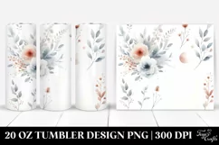 Washed Watercolor Tumbler with Abstract Design | 20 oz Product Image 1