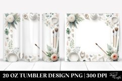 Washed Watercolor Tumbler with Abstract Design | 20 oz Product Image 1