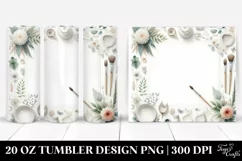 Washed Watercolor Tumbler with Abstract Design | 20 oz Product Image 1