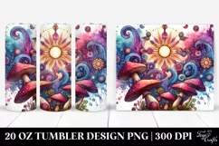 Magical Celestial Mushroom Clipart 20 Oz Tumbler Product Image 1