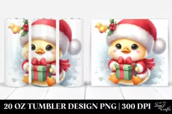 Cute Baby Duck with Santa Hat | 20 oz Tumbler Product Image 1