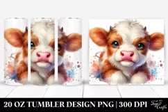 Smiling Baby Highland Cow PNG Product Image 1