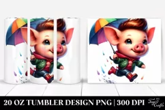 Vibrant Baby Pig Jumping, Transparent PNG Product Image 1