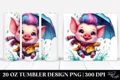 Vibrant Baby Pig Jumping, Transparent PNG Product Image 1