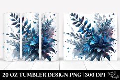 20 Oz Tumbler Sublimation | Glossy Lobelia Design Product Image 1