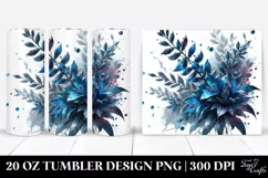 20 Oz Tumbler Sublimation | Glossy Lobelia Design Product Image 1