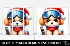 Expressive Baby Poodle with Winter Accessories, PNG Product Image 1