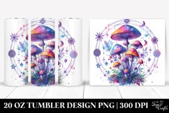 Magical Celestial Mushroom Clipart 20 Oz Tumbler Product Image 1