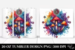 Magical Celestial Mushroom Clipart 20 Oz Tumbler Product Image 1