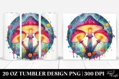 Magical Celestial Mushroom Clipart 20 Oz Tumbler Product Image 1