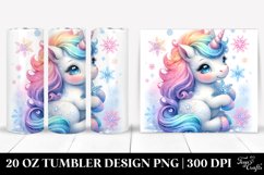 Baby Unicorn with Snowflake. 20 Oz Tumbler Design Product Image 1