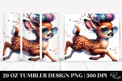Baby Deer Cool Haircut Drawing | 20 oz Tumbler Product Image 1