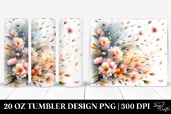 Watercolor Tumbling Spring Petals | 20 Oz Tumbler Product Image 1