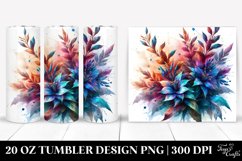 20 Oz Tumbler Sublimation | Glossy Lobelia Design Product Image 1