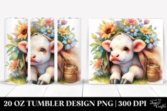 Playful Baby Cow Hide and Seek. 20 Oz Tumbler Design Product Image 1