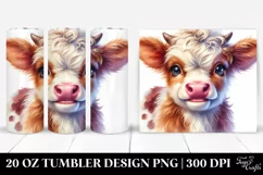 Baby Highland Cow, Transparent PNG Product Image 1