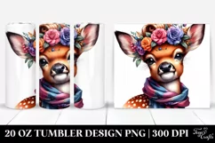 Baby Deer Model Pose Drawing | 20 oz Tumbler Product Image 1