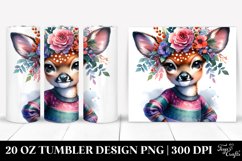 Baby Deer Model Pose Drawing | 20 oz Tumbler Product Image 1