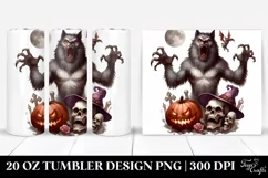 Funny Werewolf Clipart 20 Oz Tumbler Product Image 1