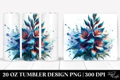 20 Oz Tumbler Sublimation | Glossy Lobelia Design Product Image 1