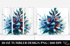 20 Oz Tumbler Sublimation | Glossy Lobelia Design Product Image 1